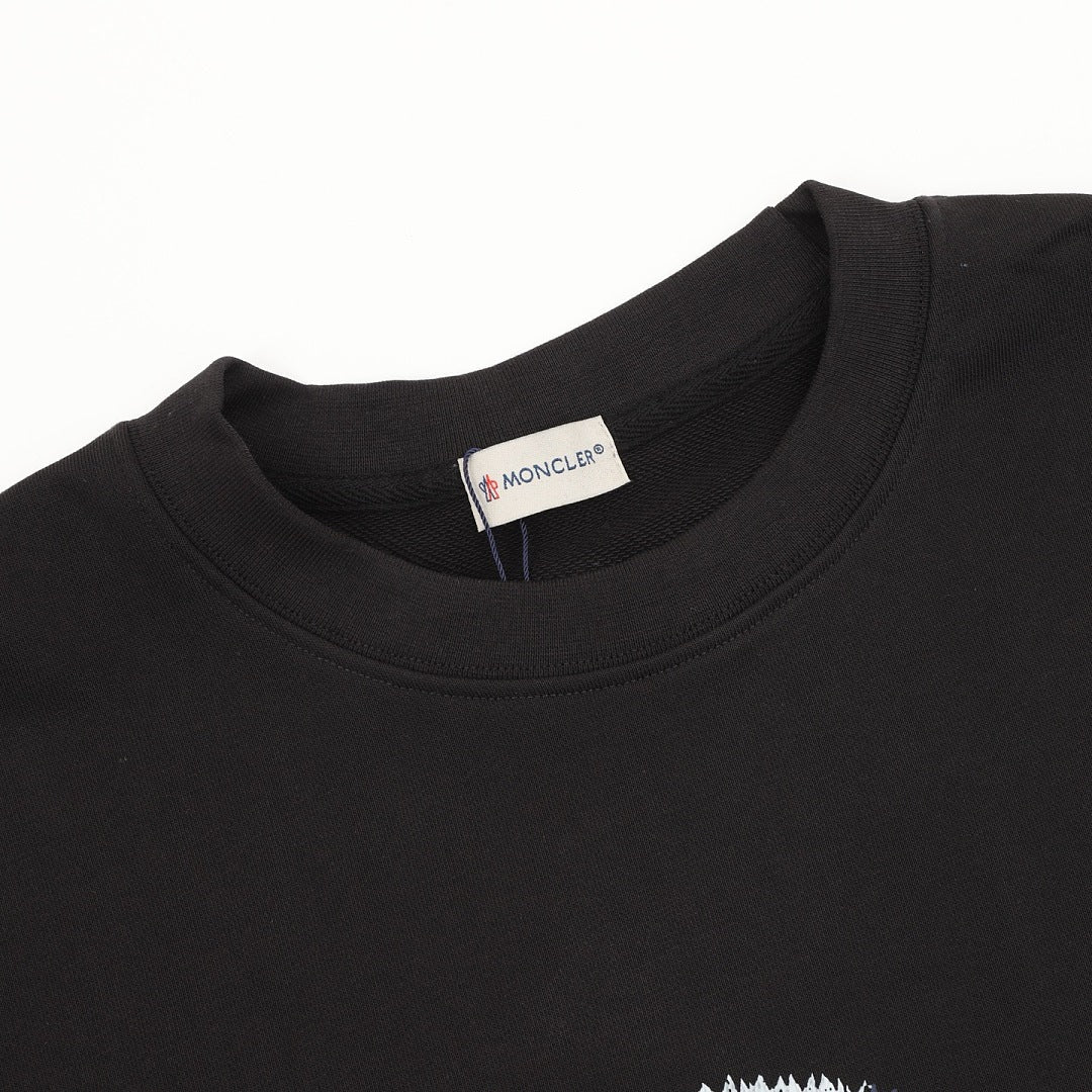 Moncler Tricolor Crest Logo Crewneck Sweatshirt – Men’s, Black