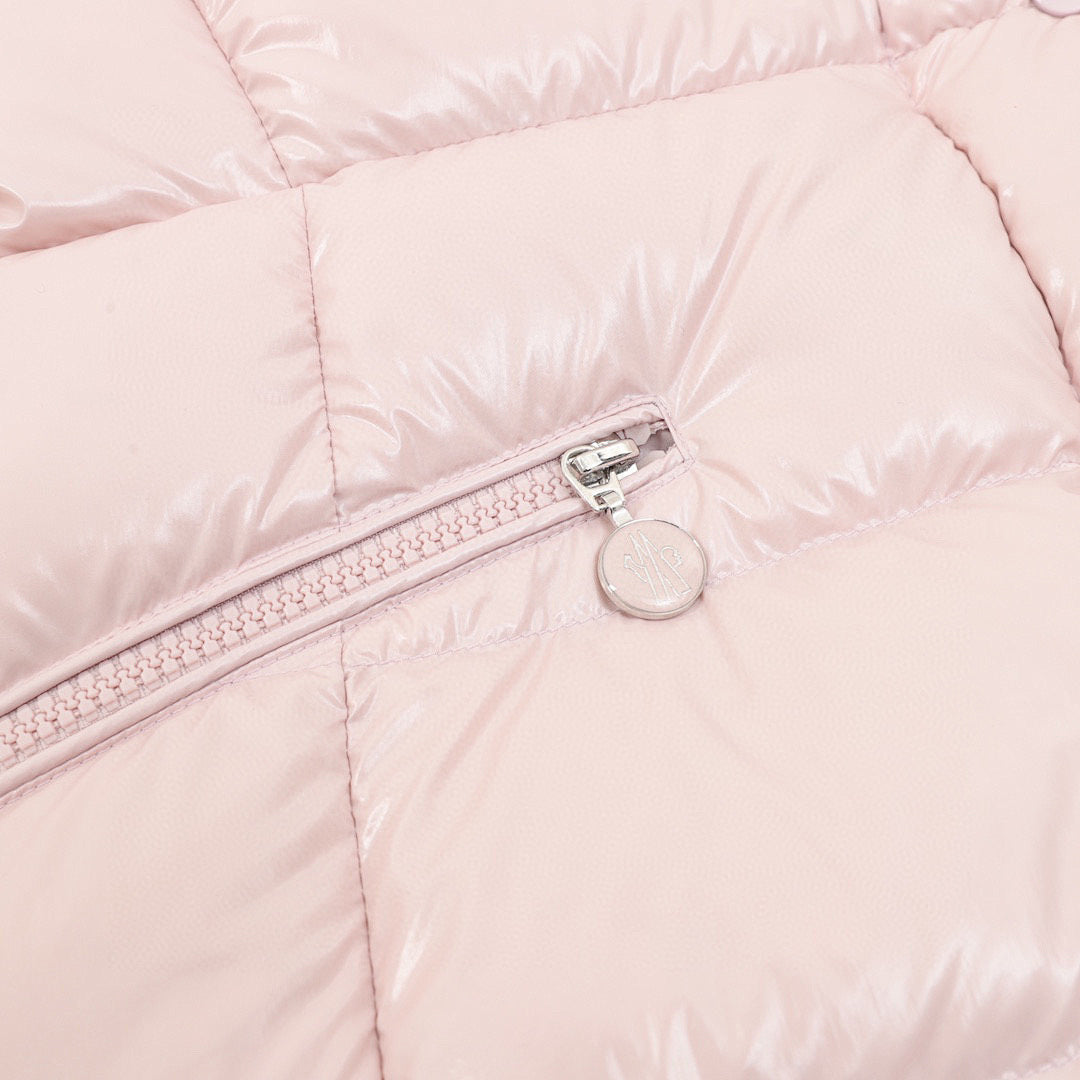 Moncler Barante Women's Fitted Hooded Down Jacket - Blush Pink - detail 3