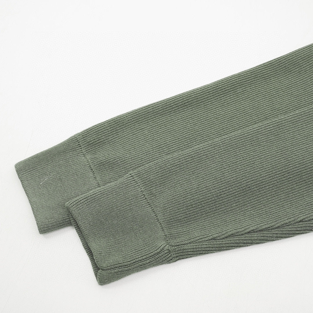 Moncler Hooded Quilted-Front Zip Cardigan - Sage Green - detail 3