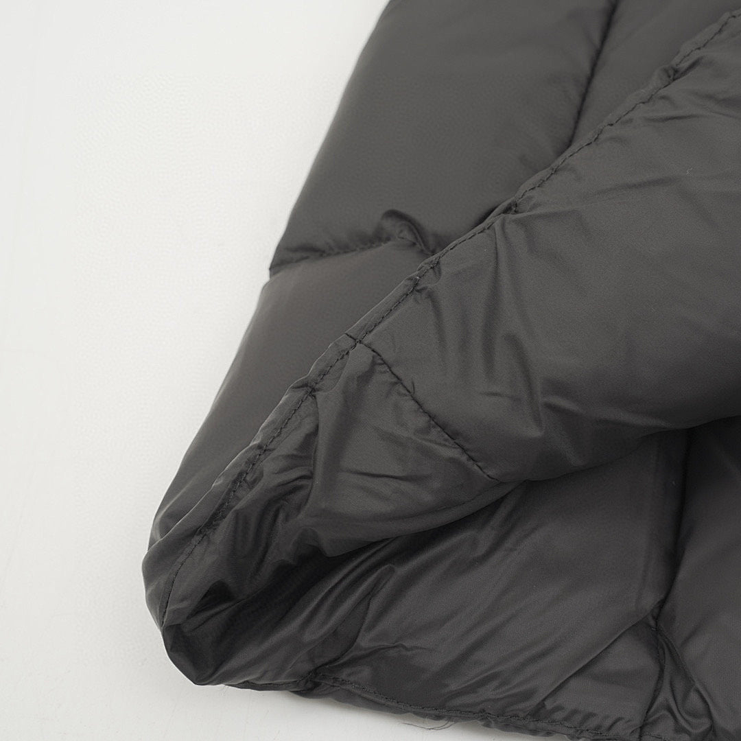 Moncler Chevron-Quilted Knit-Sleeve Jacket - Black - detail 3