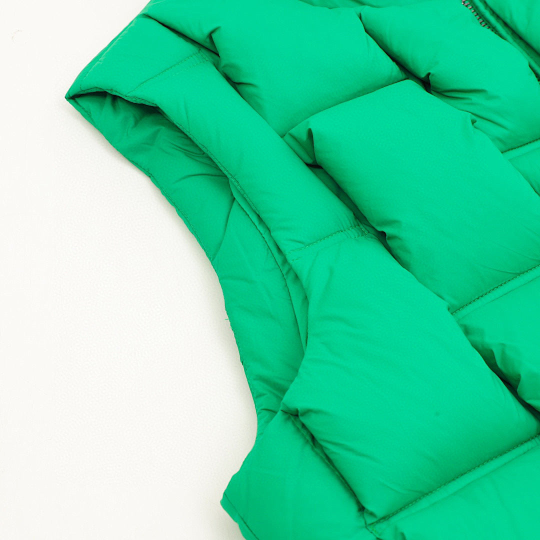 Moncler Woven-Panel Padded Vest - Green - detail 3