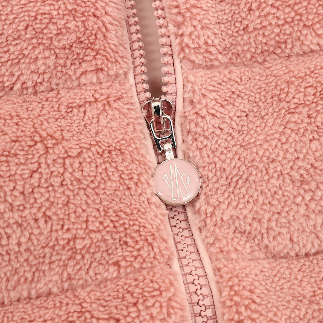 Moncler Women's Textured Panel Zip Cardigan - Pink - detail 3