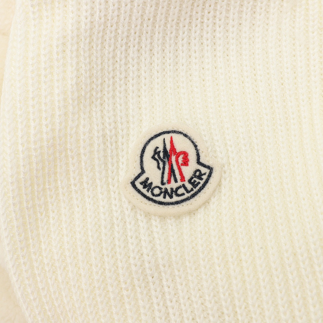 Moncler Women's Textured Panel Zip Cardigan - Ivory - detail 3