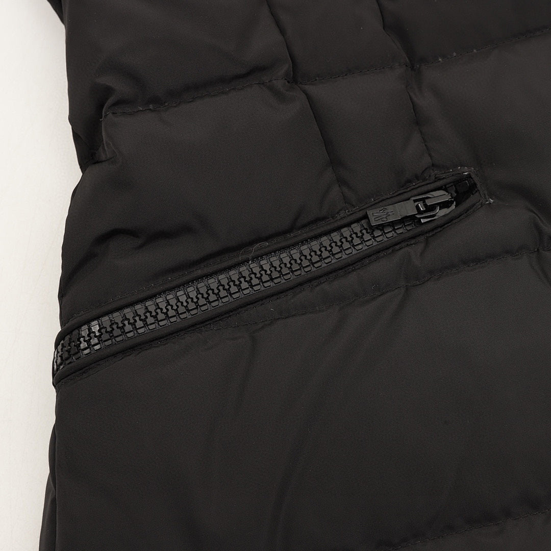 Moncler Women's Slim Long Hooded Down Coat - Black - detail 3