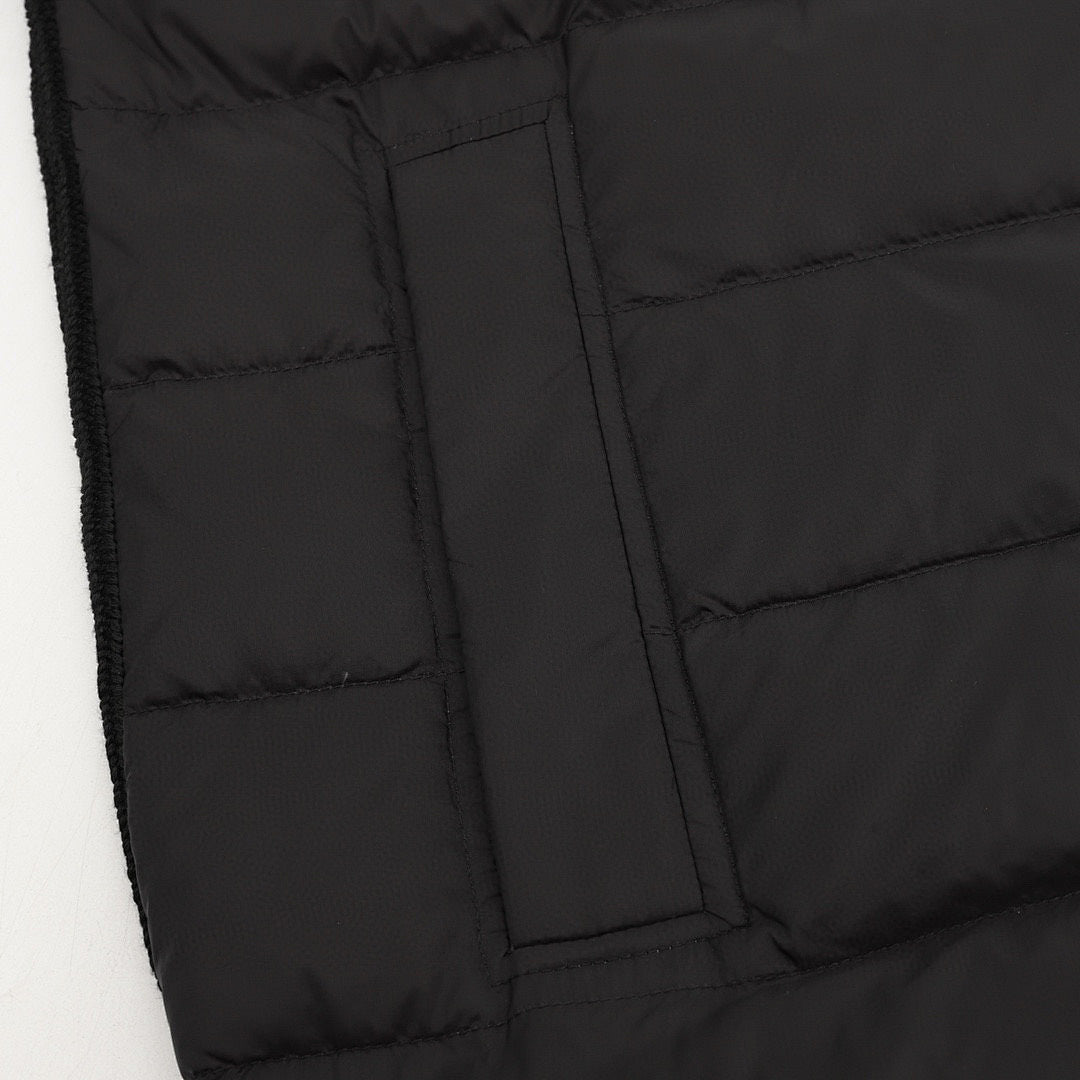 Moncler Knit-Sleeve Quilted Zip Cardigan - Black - detail 3