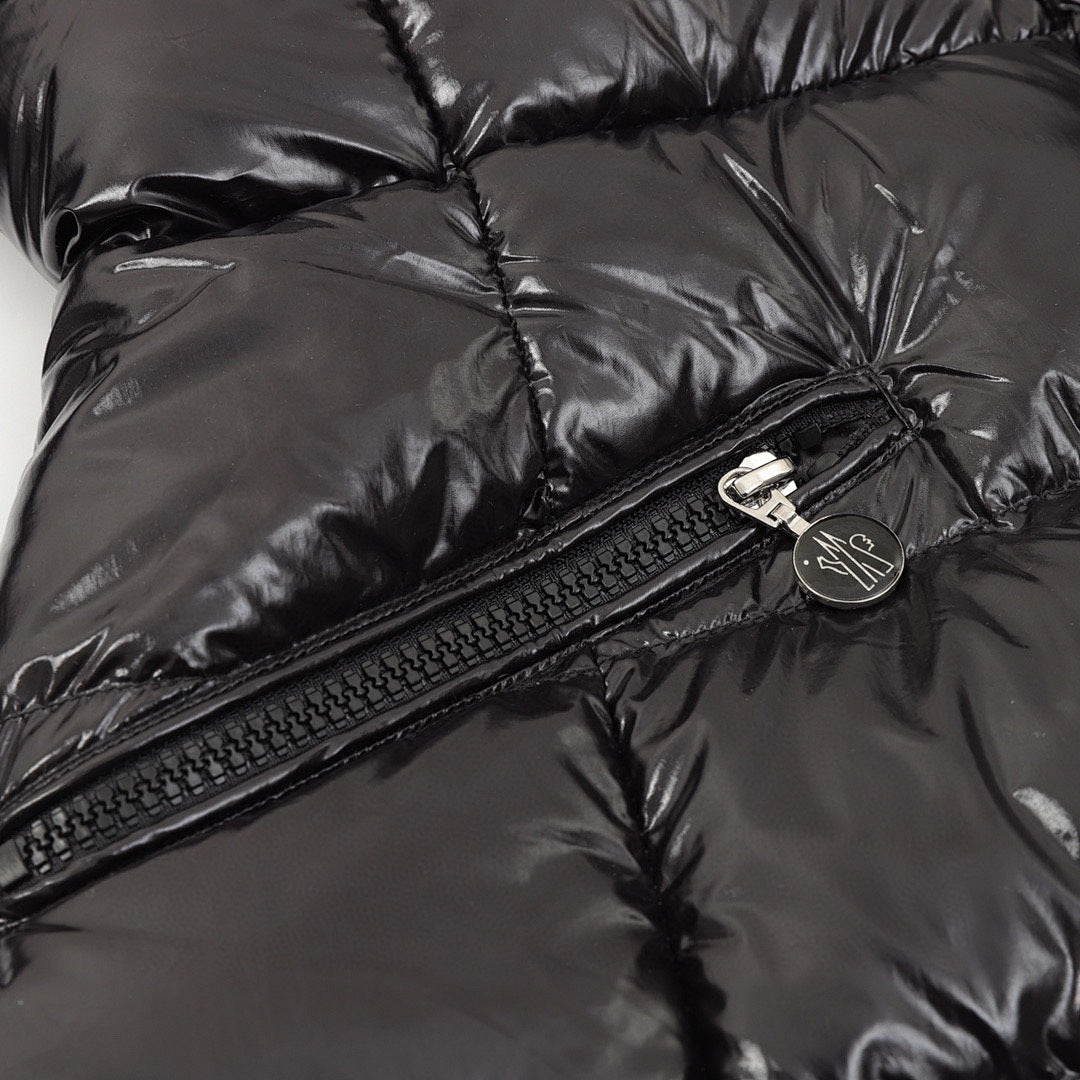Moncler Barante Women's Fitted Hooded Down Jacket - Black - detail 3