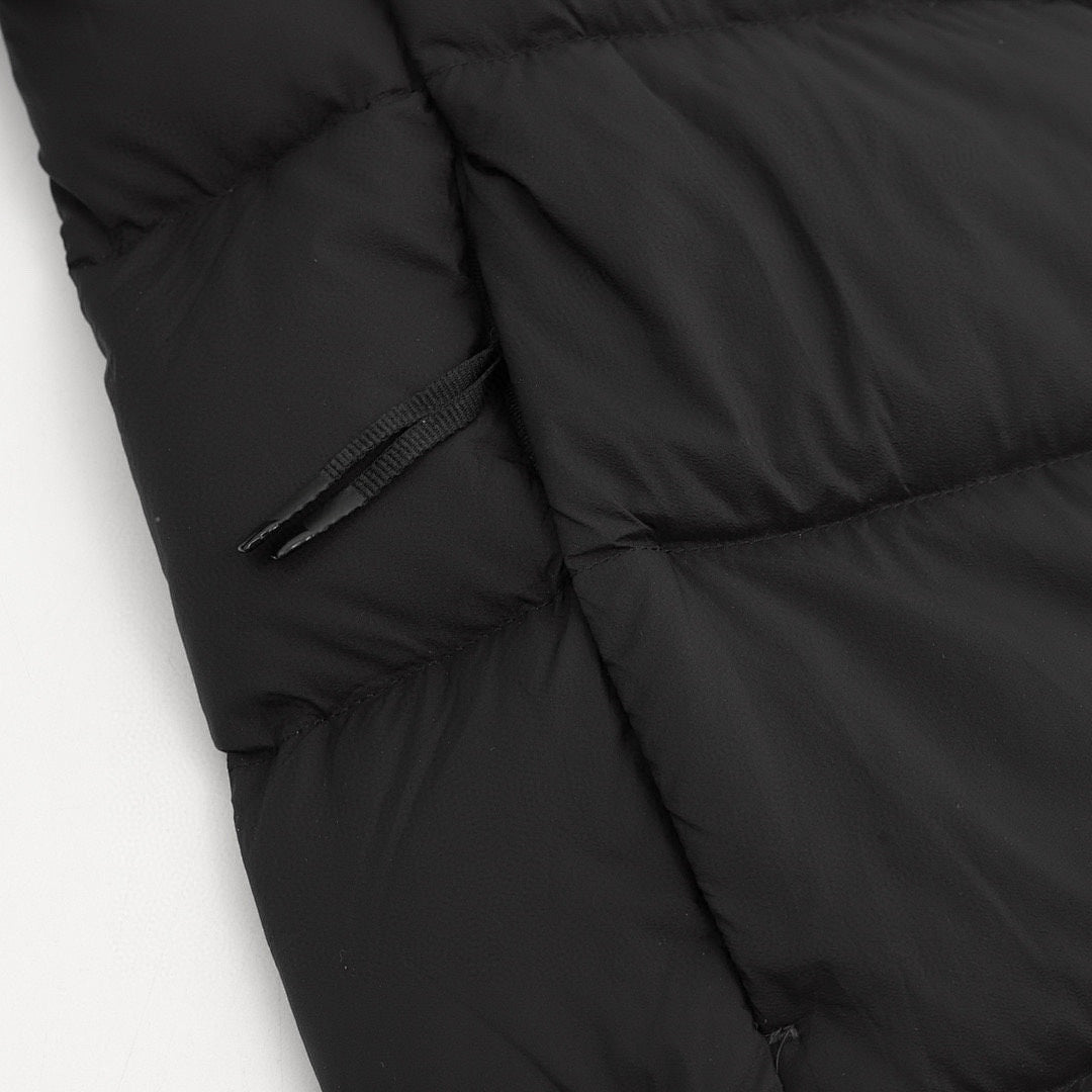 Moncler Panelled Hooded Down Jacket - Black - detail 3