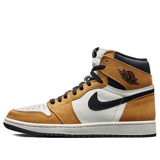 Air Jordan 1 Retro High OG Rookie of the Year Wheat Gold Sneakers