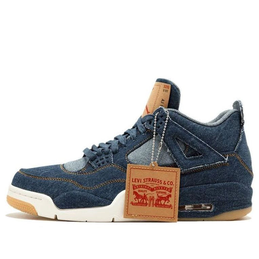 Levi's x Air Jordan 4 Retro Blue Denim Sneakers