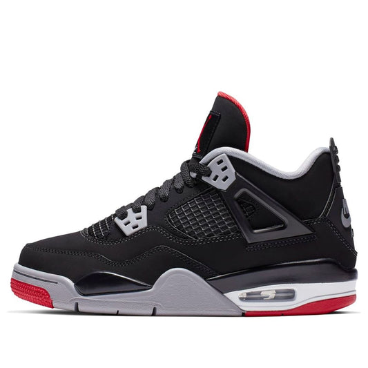 Big Kids Air Jordan 4 Retro OG Bred 2019 Sneakers