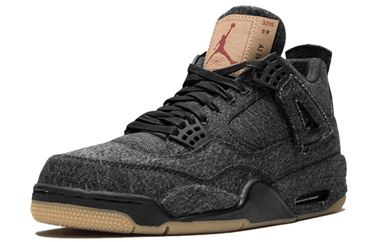 Levi's x Air Jordan 4 Retro Black Denim Sneakers