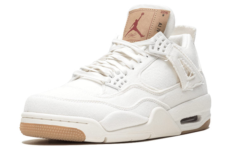 Levi's x Air Jordan 4 Retro White Denim Sneakers
