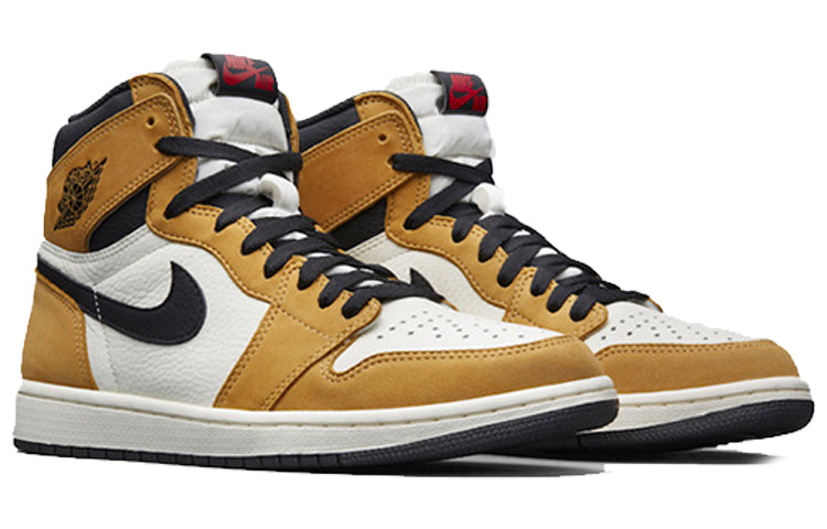 Air Jordan 1 Retro High OG Rookie of the Year Wheat Gold Sneakers
