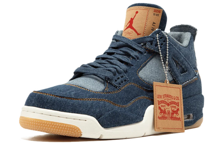 Levi's x Air Jordan 4 Retro Blue Denim Sneakers