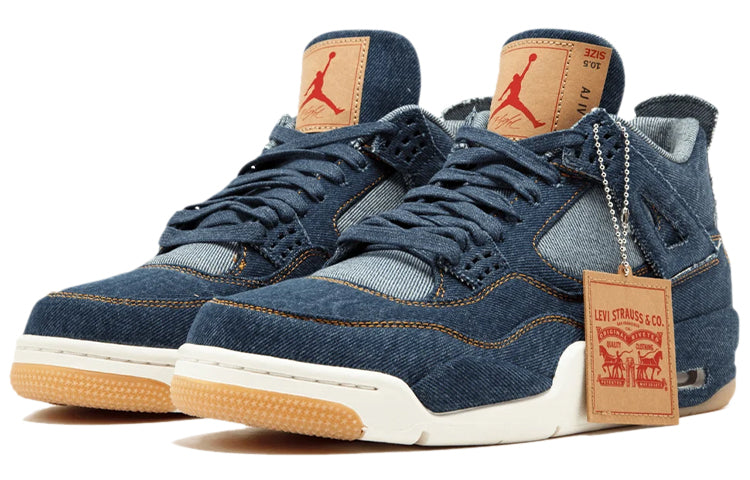 Levi's x Air Jordan 4 Retro Blue Denim Sneakers