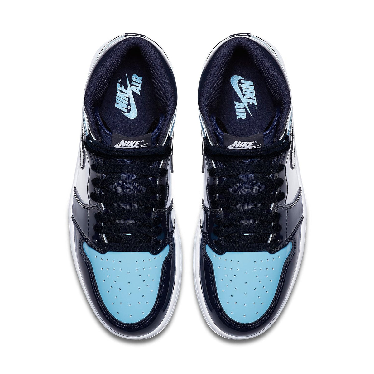 Air Jordan 1 Retro High OG Blue Chill Women's Patent Leather Sneakers