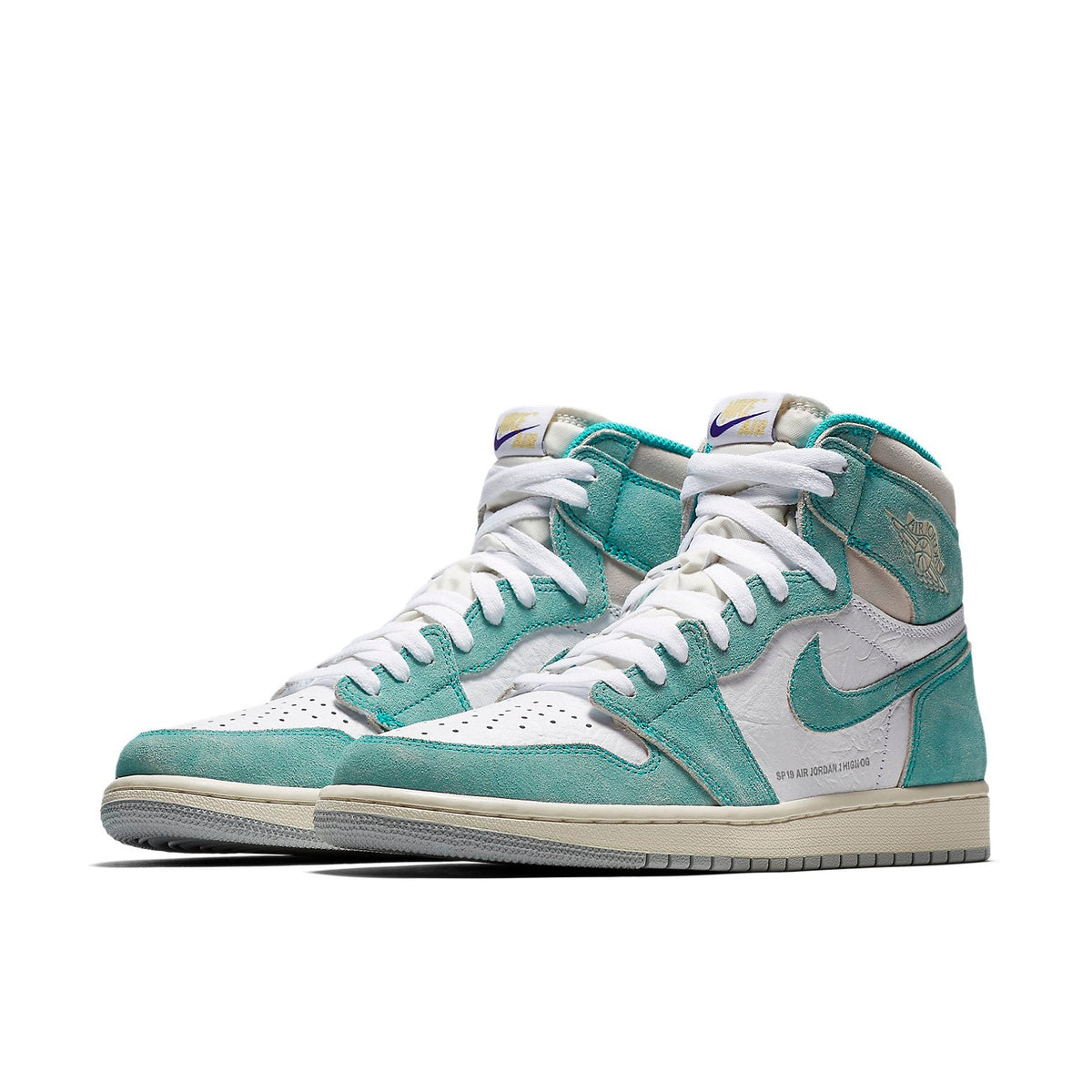 Air Jordan 1 Retro High OG Turbo Green Suede Sneakers