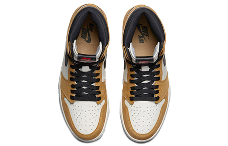 Air Jordan 1 Retro High OG Rookie of the Year Wheat Gold Sneakers