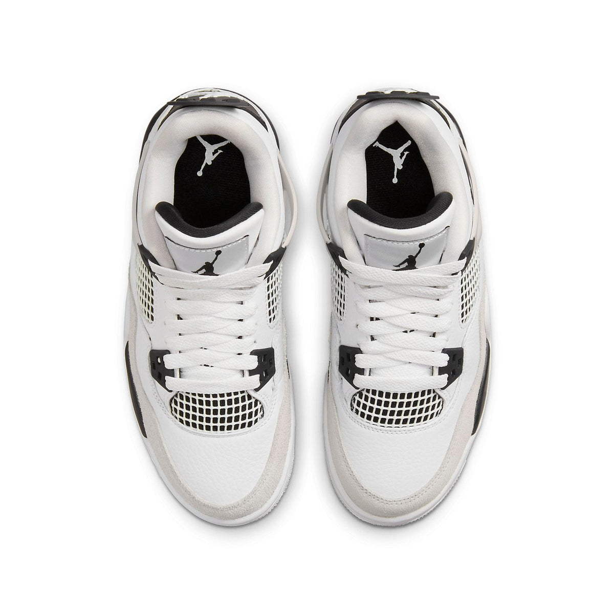 Big Kids Air Jordan 4 Retro Military Black Sneakers