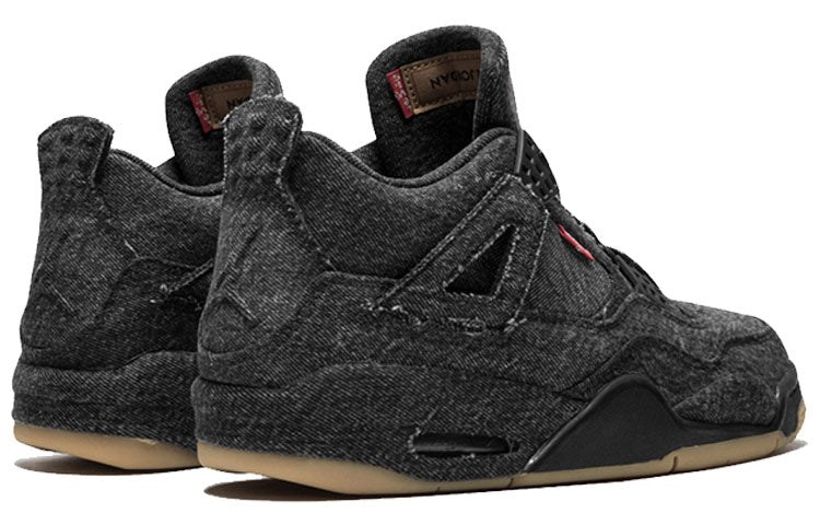 Levi's x Air Jordan 4 Retro Black Denim Sneakers