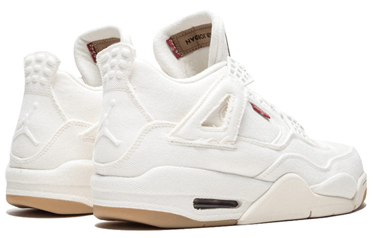 Levi's x Air Jordan 4 Retro White Denim Sneakers