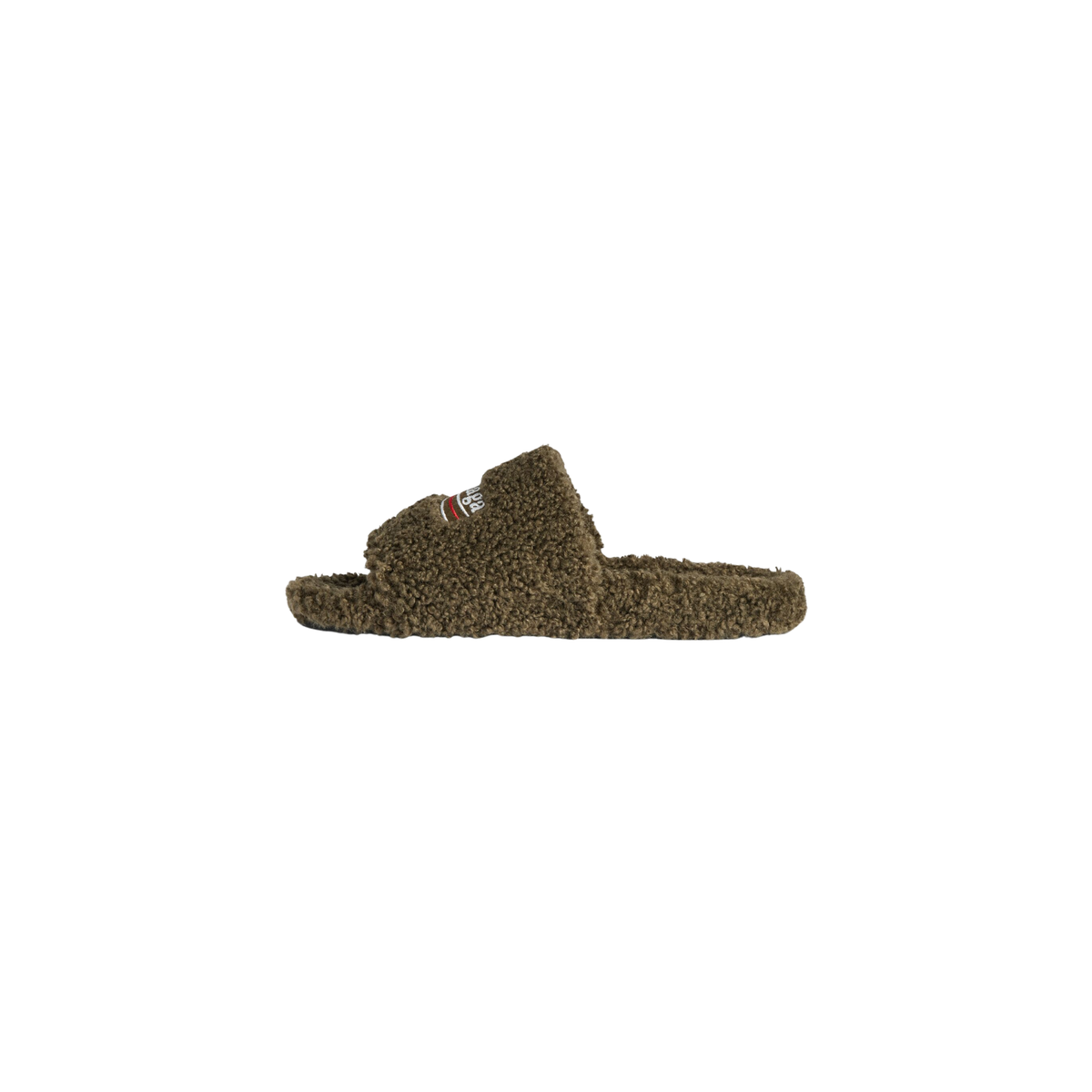 Balenciaga Furry Slide - Olive - Balenciaga
