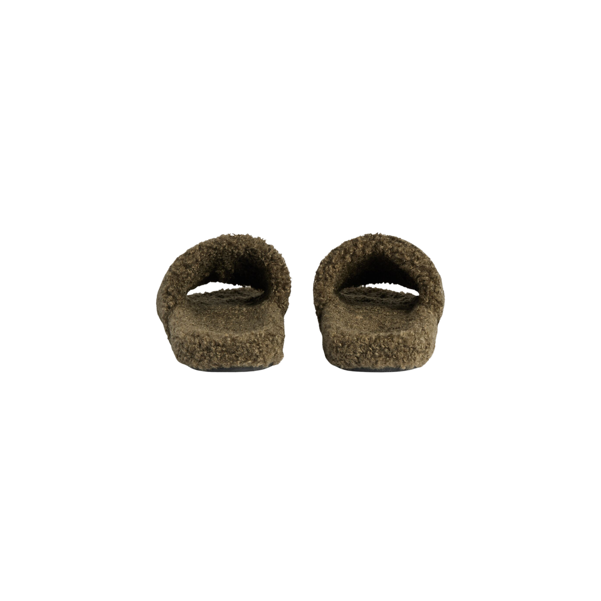Balenciaga Furry Slide - Olive