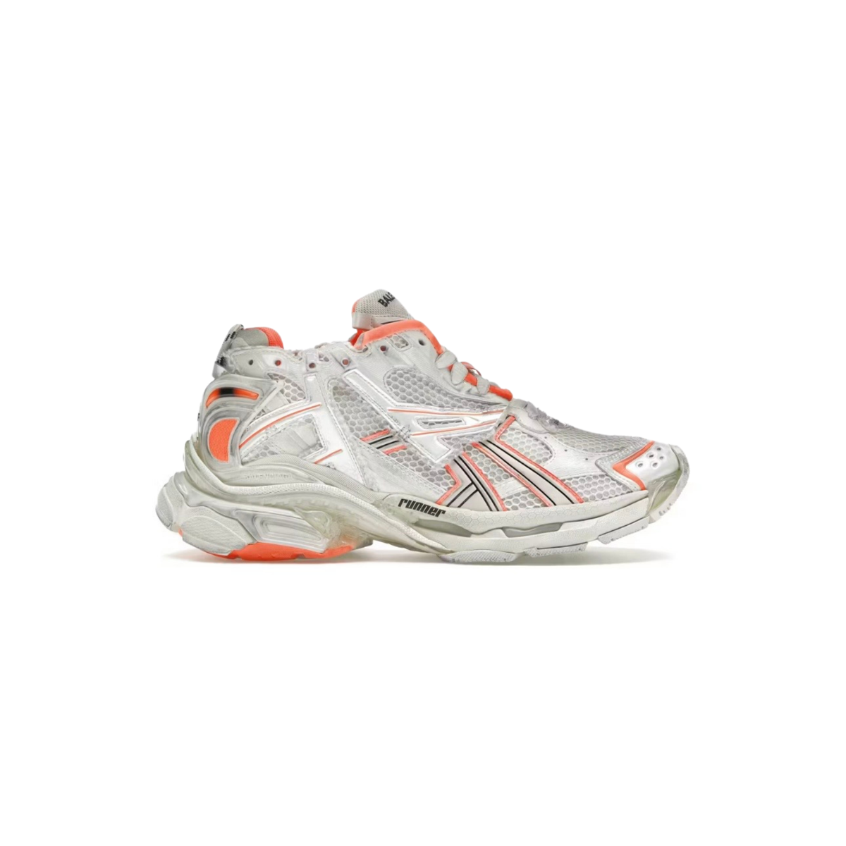Balenciaga Runner White Silver Orange--Understated Luxury Wear