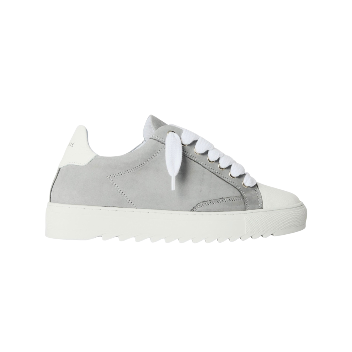 Numeris Suede Nubuck Low-Top Sneakers - Light Grey/White