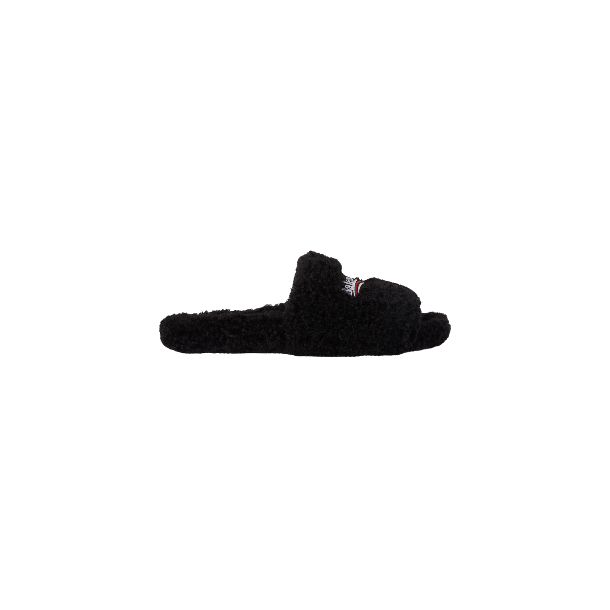 Balenciaga Furry Slide - Jet Black -No Restock