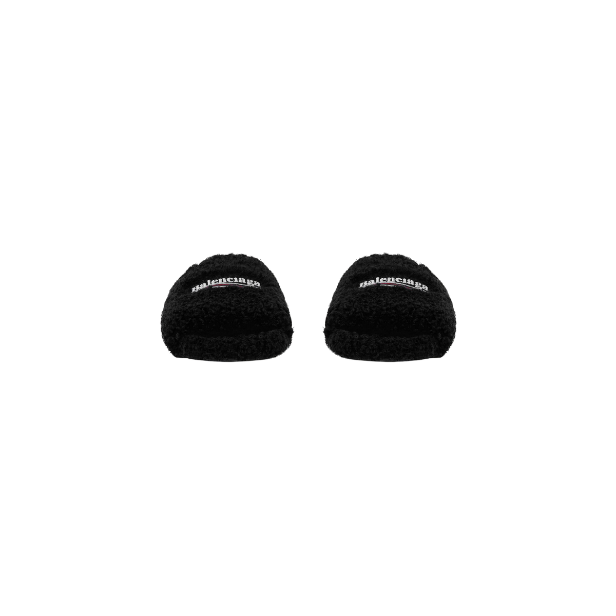 Balenciaga Furry Slide - Jet Black -No Restock