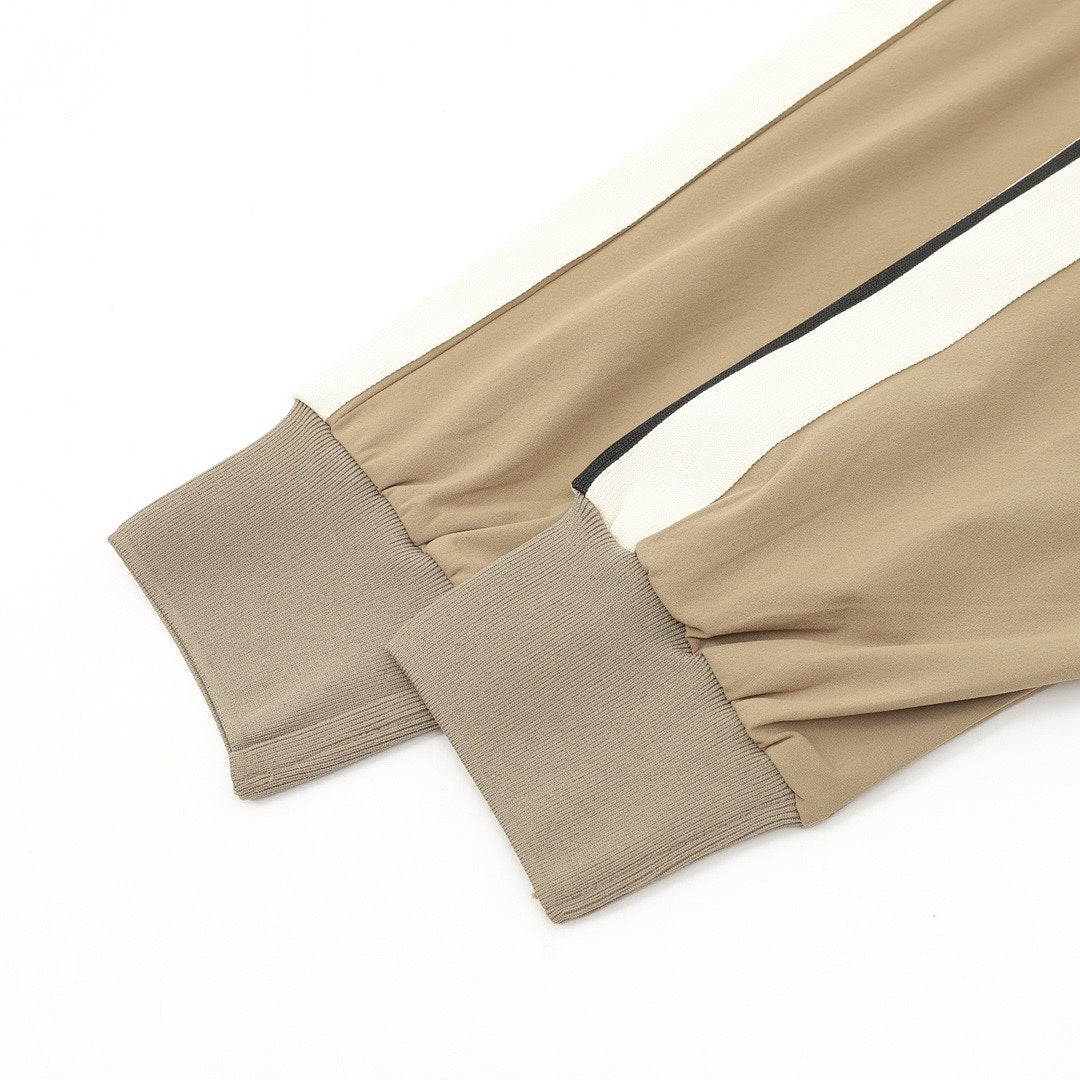Moncler Side Stripe Logo Patch Jogger Pants – Men’s, Khaki
