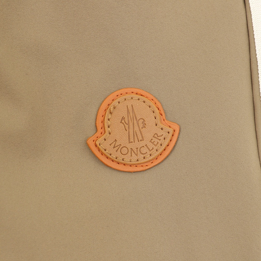 Moncler Side Stripe Logo Patch Jogger Pants – Men’s, Khaki