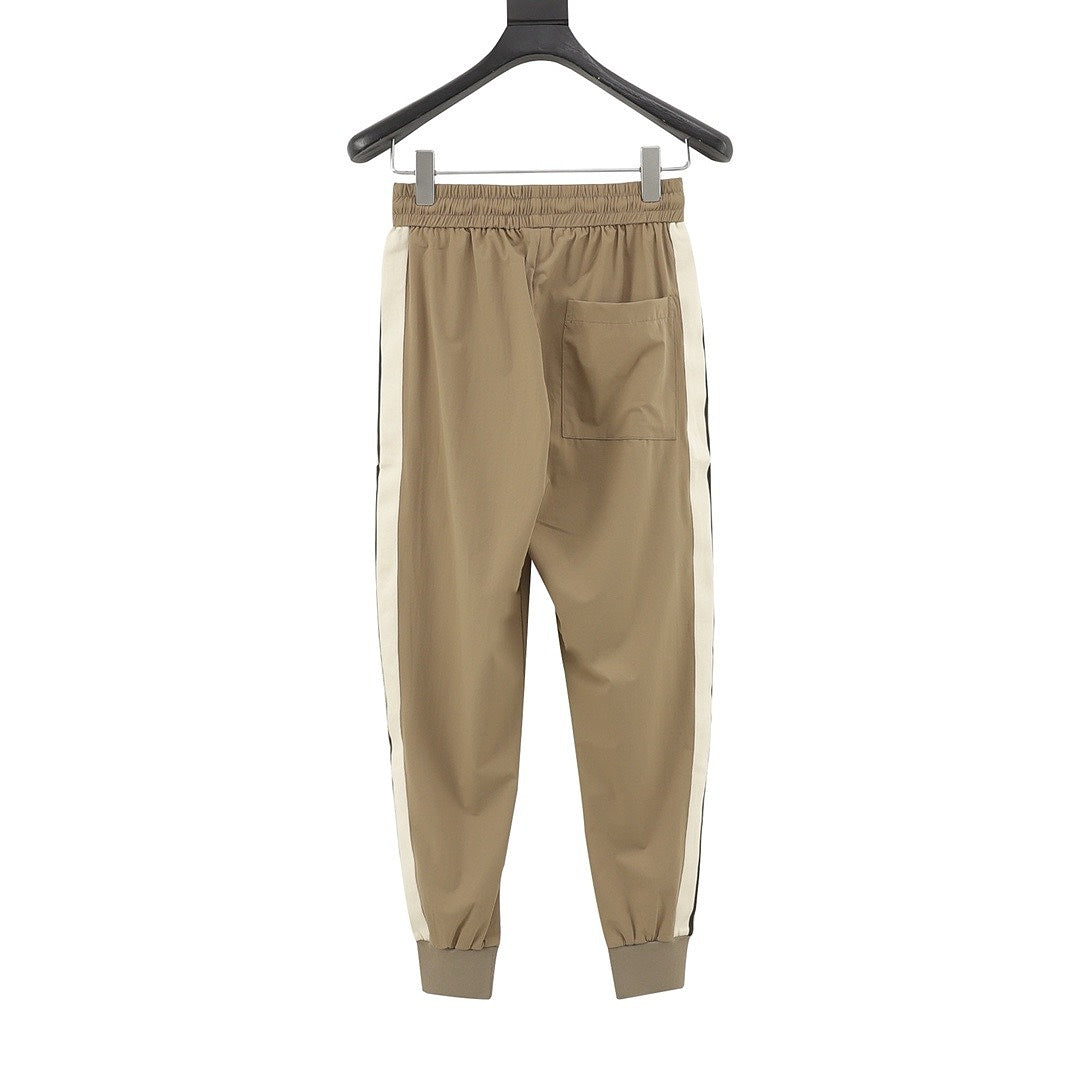 Moncler Side Stripe Logo Patch Jogger Pants – Men’s, Khaki