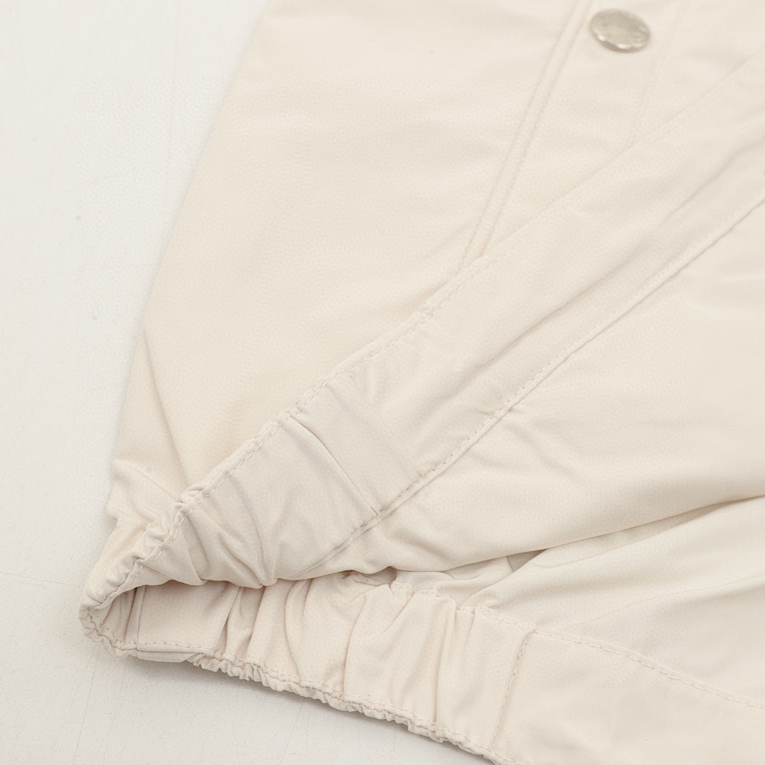 Moncler Striped-Sleeve Hooded Shell Jacket - Ivory - detail 2