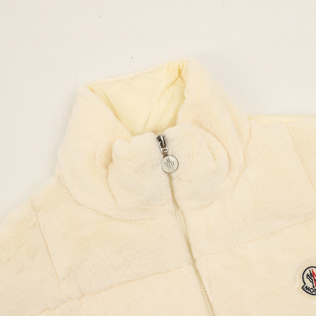 Moncler Arques Women's Box-Quilted Down Vest - Ivory - detail 1