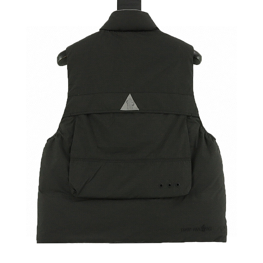 Moncler Grenoble Tongass Multi-Pocket Down Vest - Black - back view