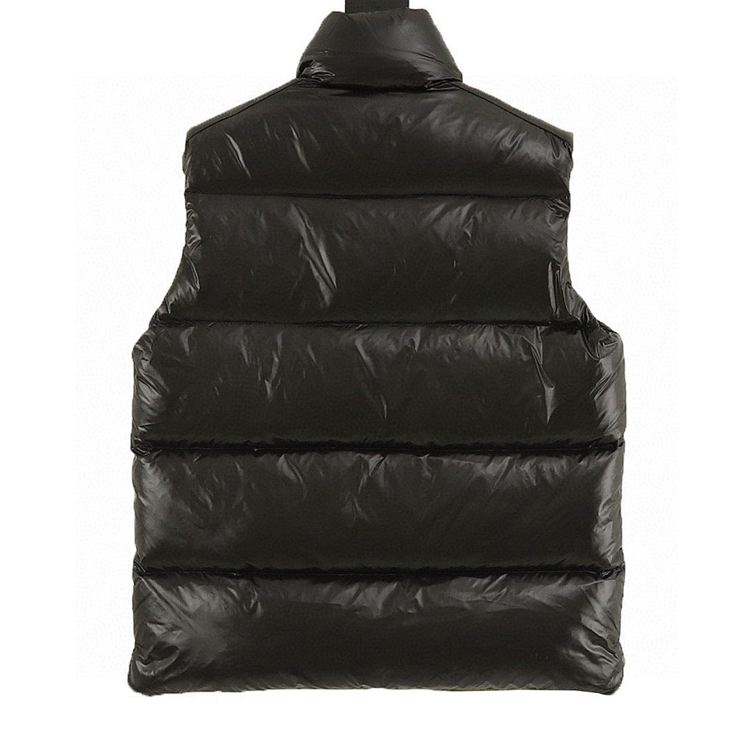 Moncler Lipsi Glossy Down Vest - Black - back view