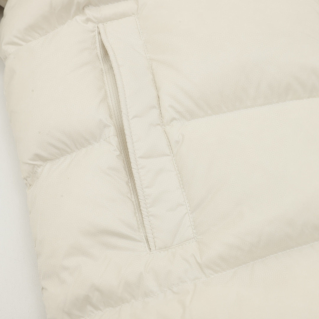 Moncler Maya Matte Hooded Down Jacket - Ivory - detail 2