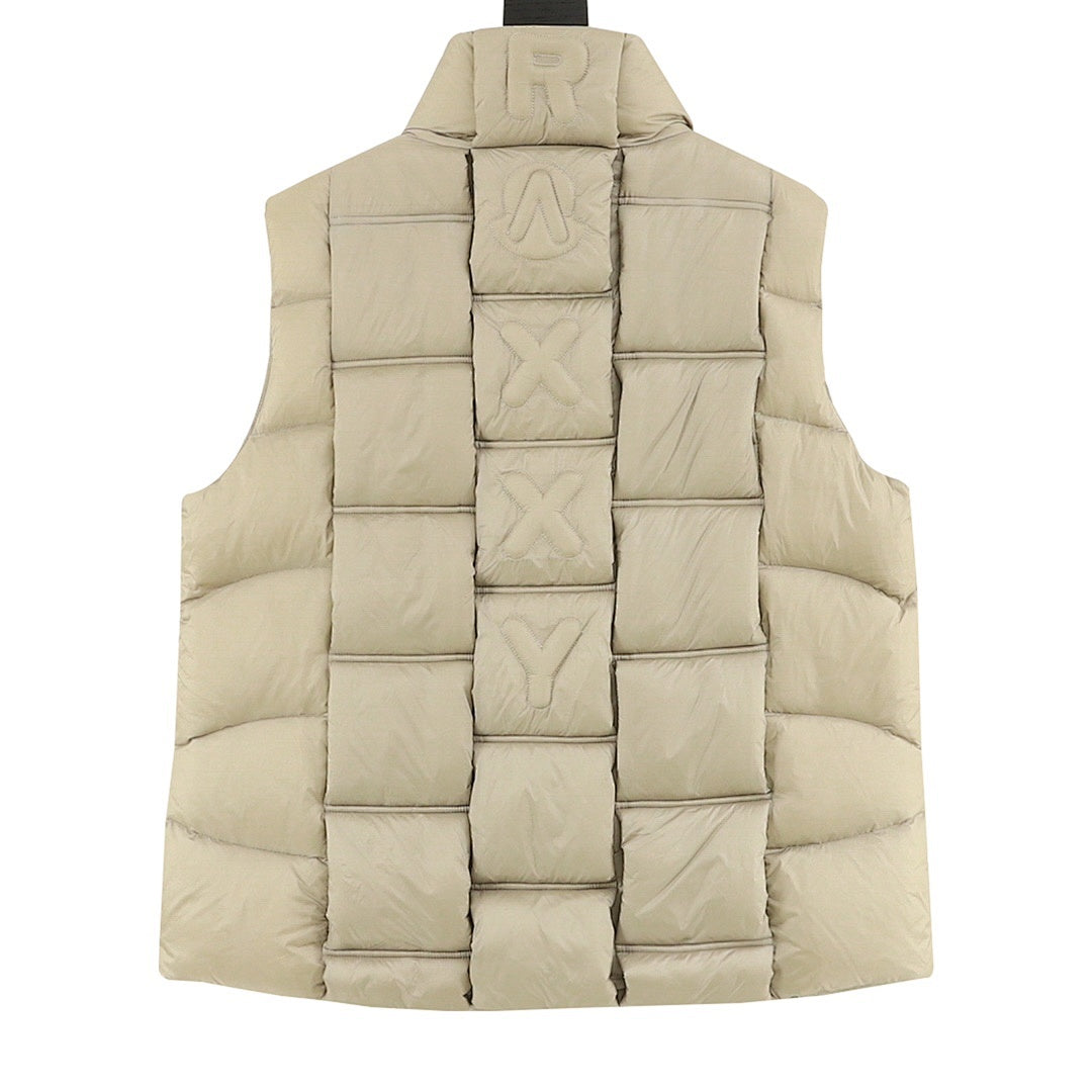 Moncler Raxxy 3D-Quilted Down Vest - Beige - back view