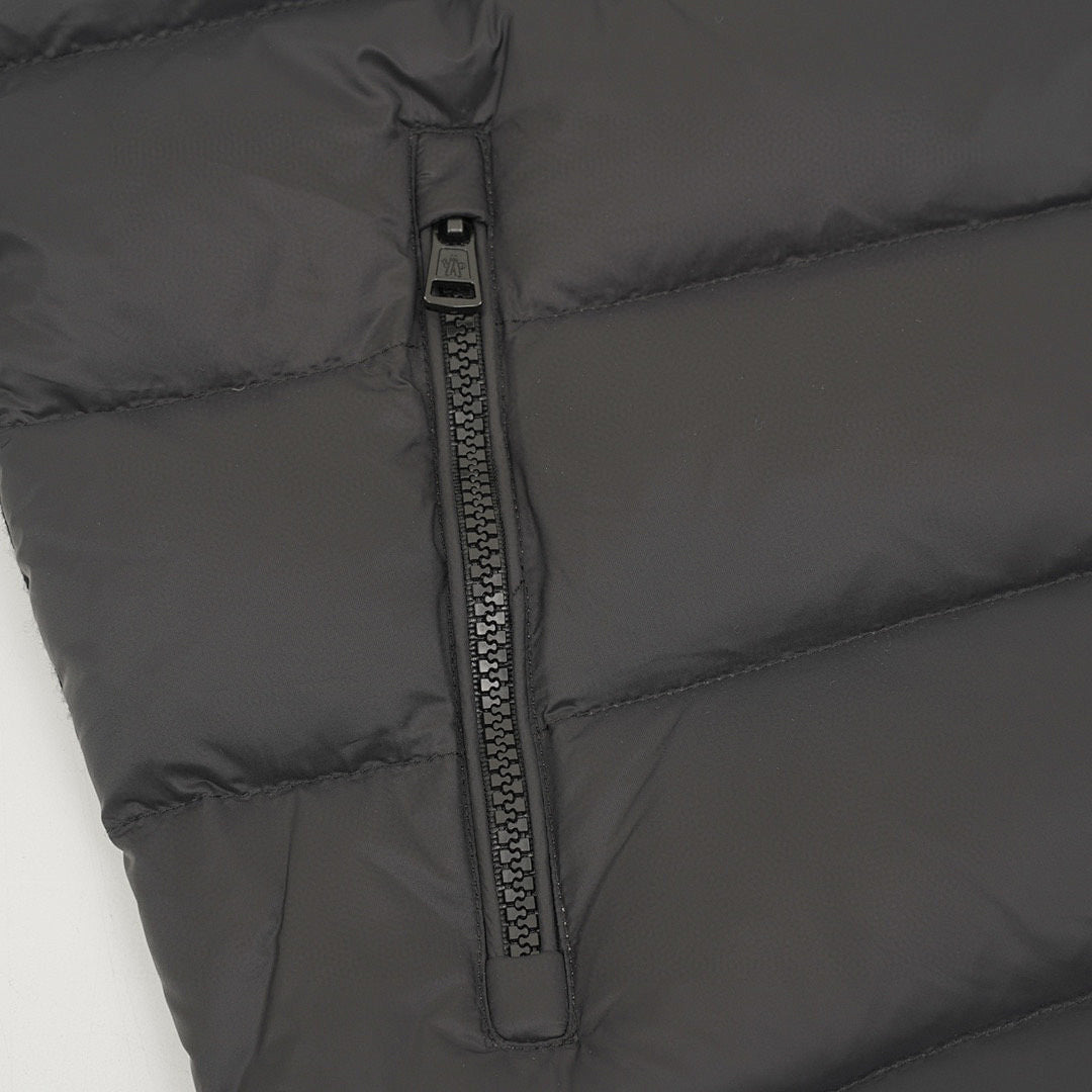 Moncler Men's Striped-Sleeve Padded Zip Cardigan - Black - detail 2