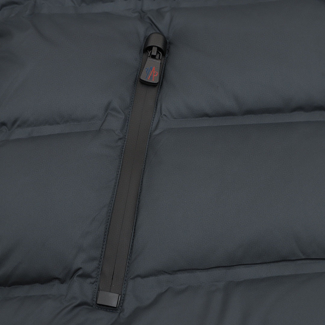 Moncler Hooded Down Jacket with Inner Cuffs - Charcoal - detail 3