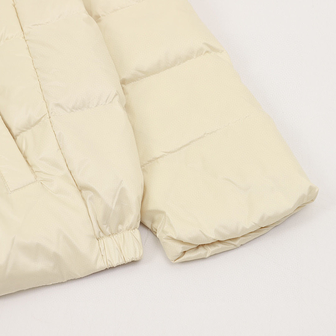 Moncler Andro Women's Short Hooded Down Jacket - Ivory - detail 3