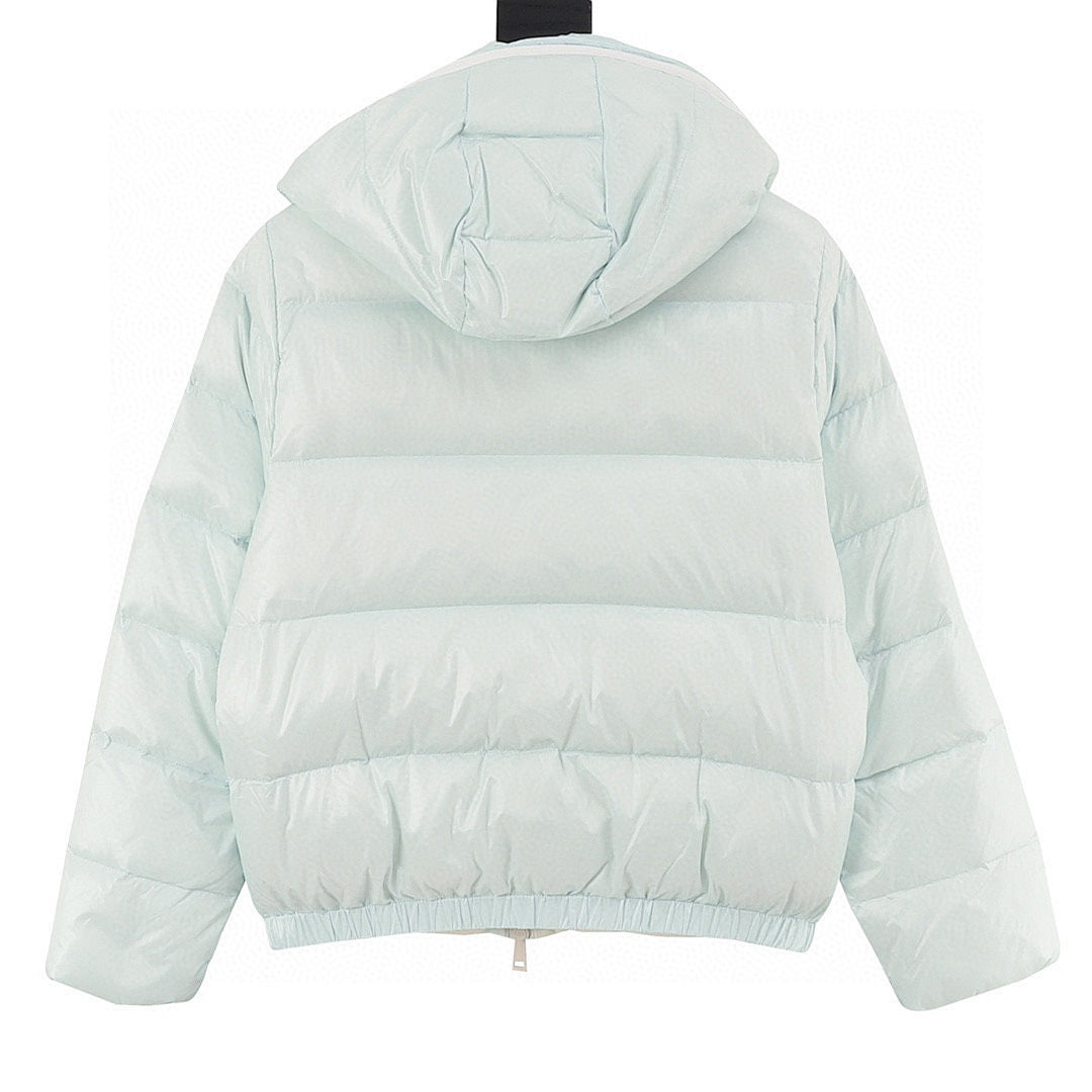 Moncler Andro Women's Short Hooded Down Jacket - Mint - back view