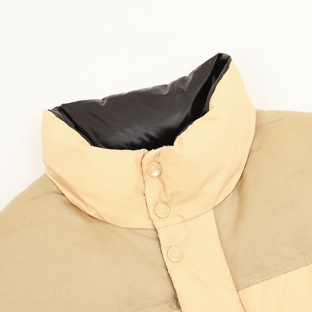 Moncler Verone Unisex Stand-Collar Down Jacket - Pale Yellow - detail 1