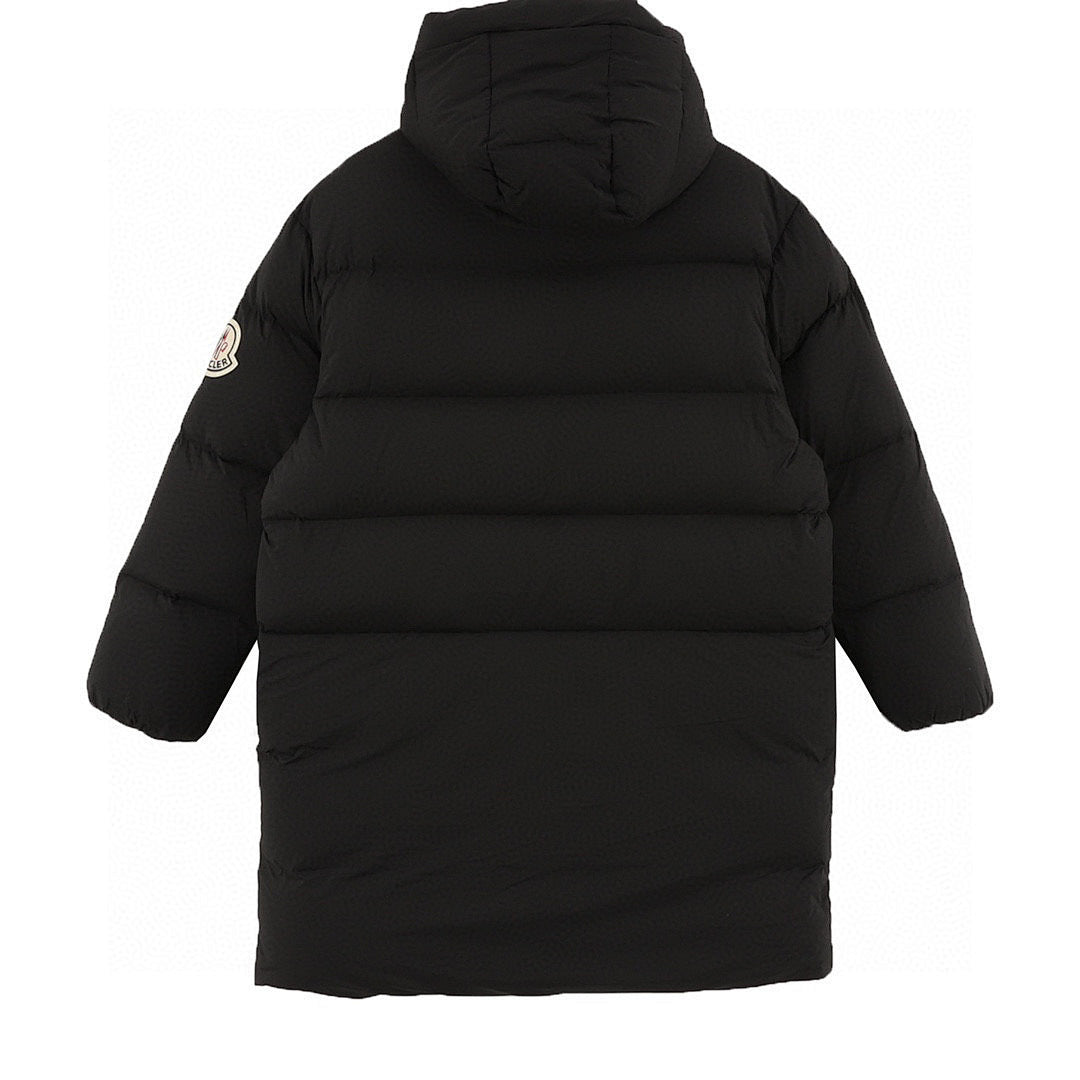Moncler Bosona Hooded Mid-Length Down Coat - Black - back view