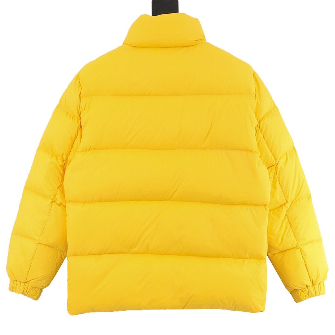Moncler Citala Stand-Collar Down Jacket - Yellow - back view