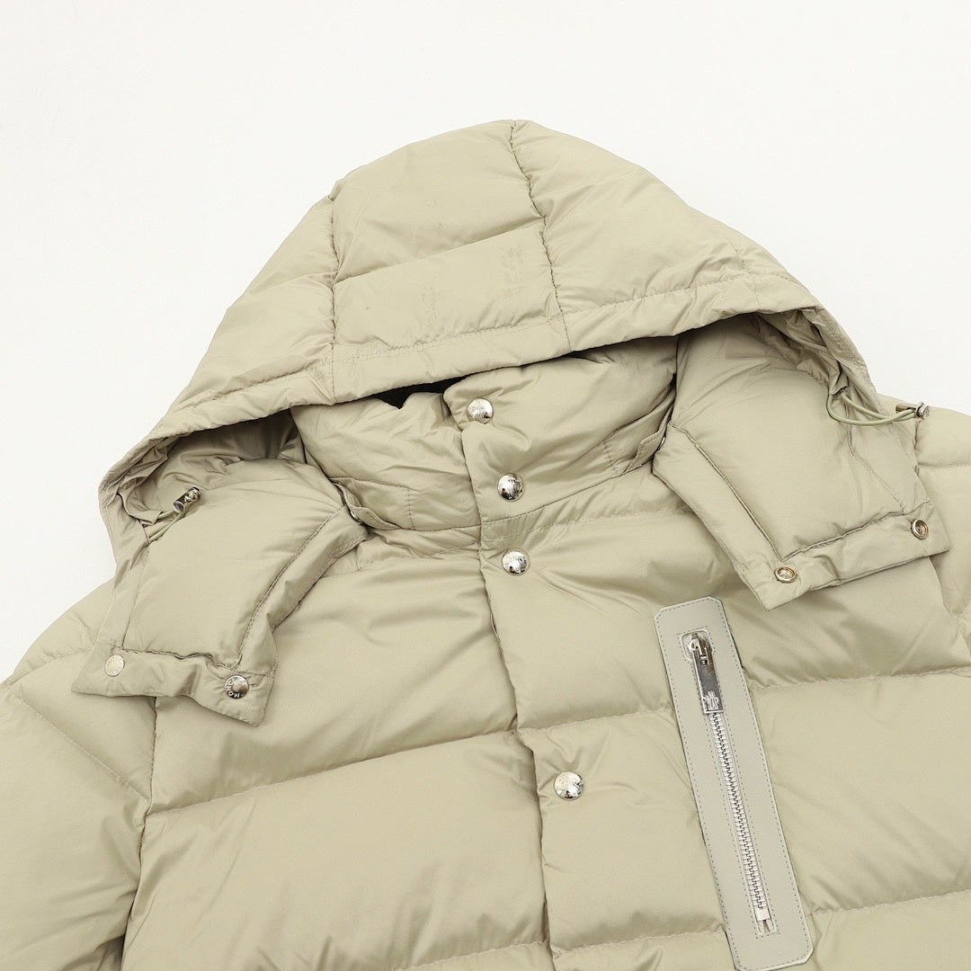 Moncler Drawstring Hooded Down Jacket - Light Khaki - detail 1
