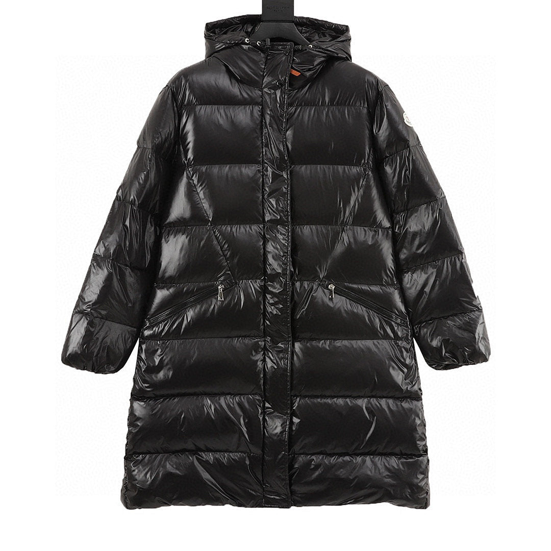 Moncler Bellevue Women's Long Down Coat - Black - front view