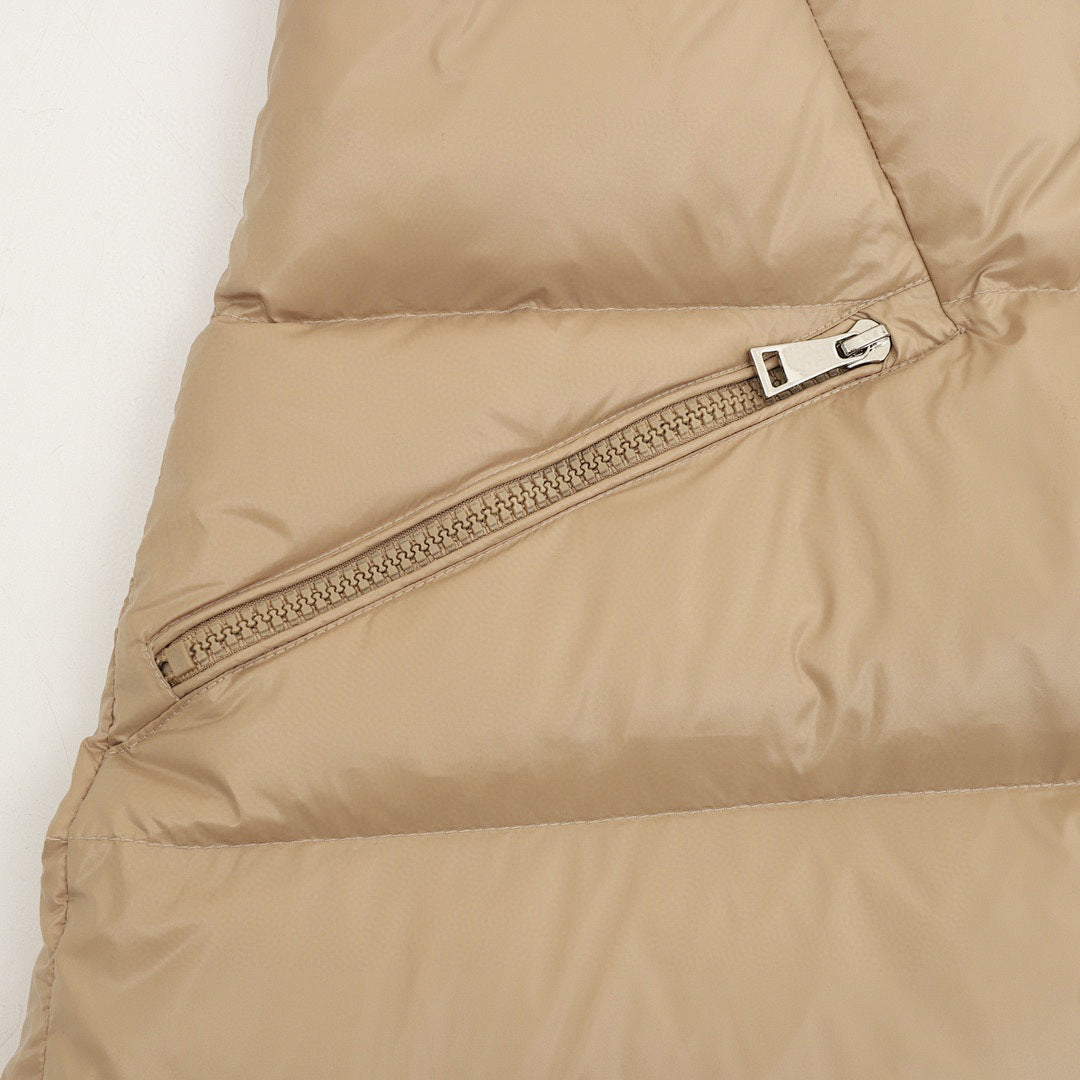 Moncler Bellevue Women's Long Down Coat - Beige - detail 2